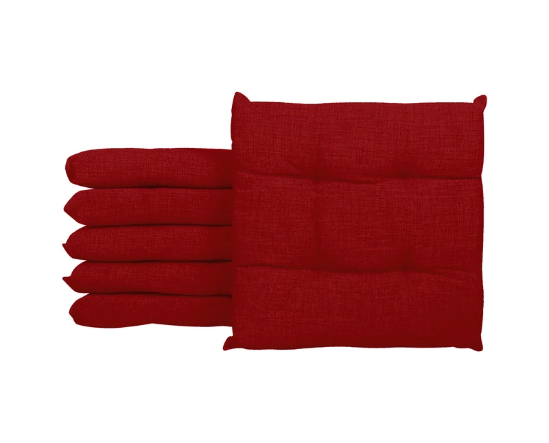 Set 6 Cuscini Imbottiti per Sedia 40x40 in Cotone con Lacci 4 Punti Made in Italy Il Gruppone