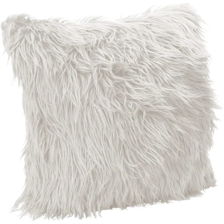 Cuscino Decorativo Pelliccia Sintetica Morbida con Imbottitura 45x45 cm con Zip Il Gruppone
