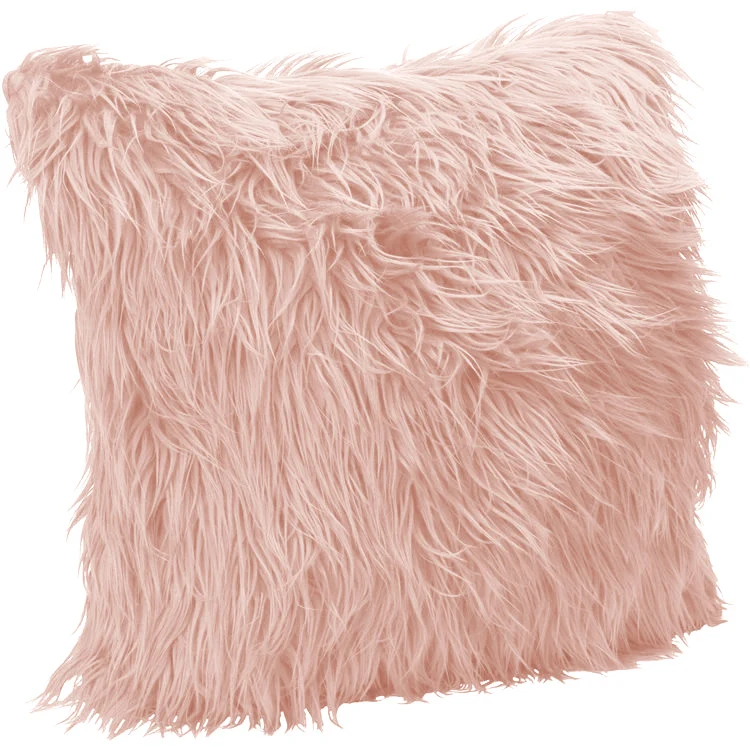 Cuscino Decorativo Pelliccia Sintetica Morbida con Imbottitura 45x45 cm con Zip Il Gruppone