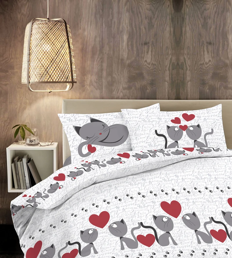 Parure Copripiumino in Cotone con Stampe Moderne Made in Italy Il Gruppone