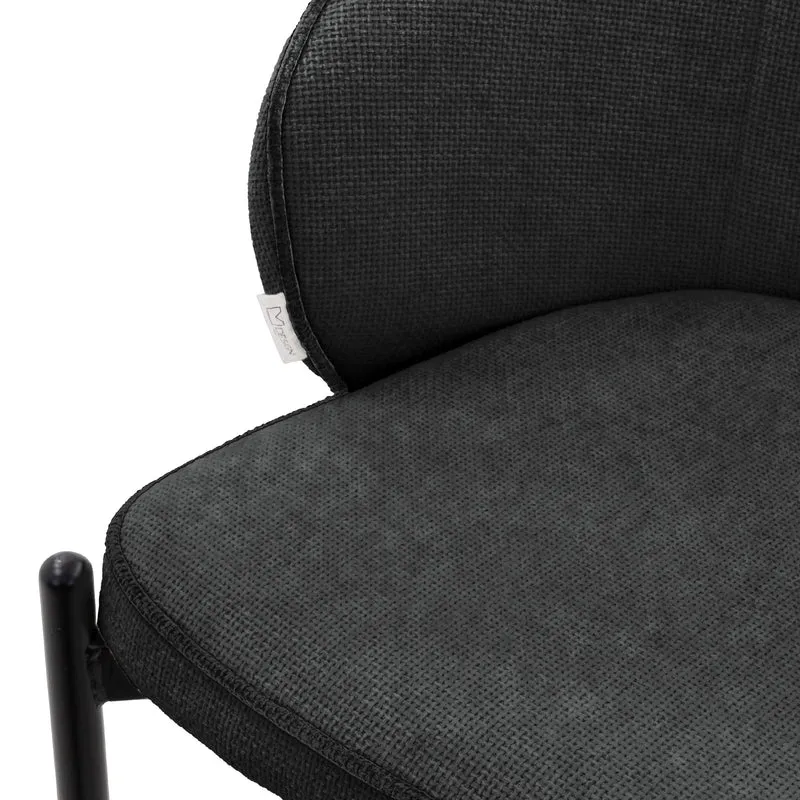 Barhocker 4er Set Anthrazit 50x101x54 cm mit Rückenlehne und Fußstütze bis 120 kg ML-Design