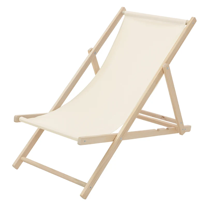 ECD Germany | Gartenliege klappbar aus Holz Strandliege Strandstuhl Sonnenliege