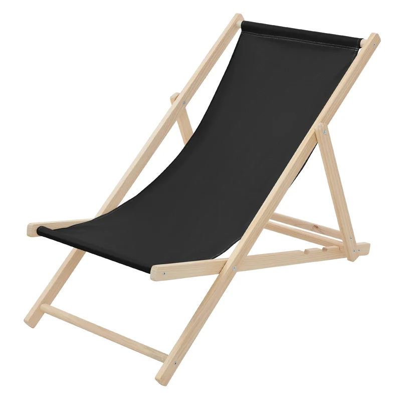 ECD Germany | Gartenliege klappbar aus Holz Strandliege Strandstuhl Sonnenliege