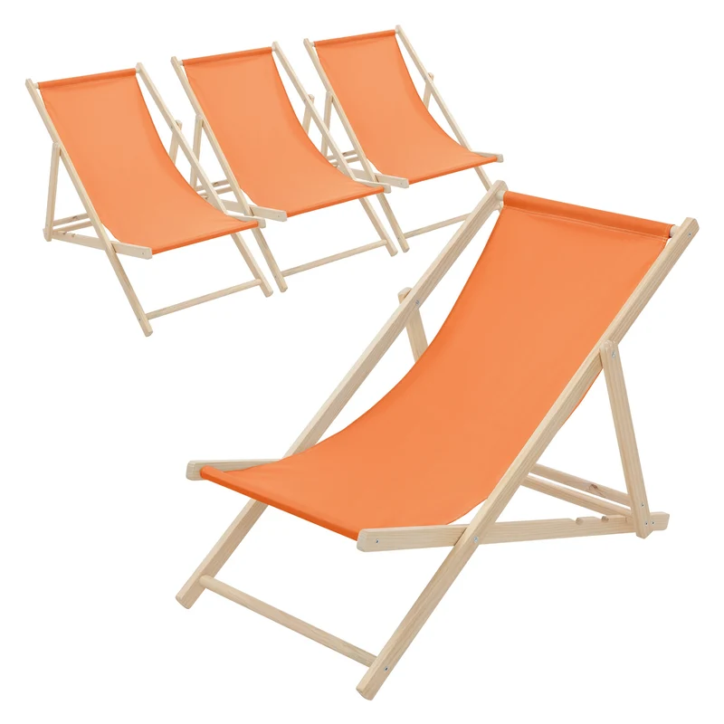 ECD Germany | Gartenliege klappbar aus Holz Strandliege Strandstuhl Sonnenliege