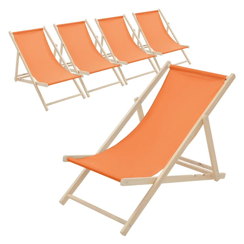 ECD Germany | Gartenliege klappbar aus Holz Strandliege Strandstuhl Sonnenliege