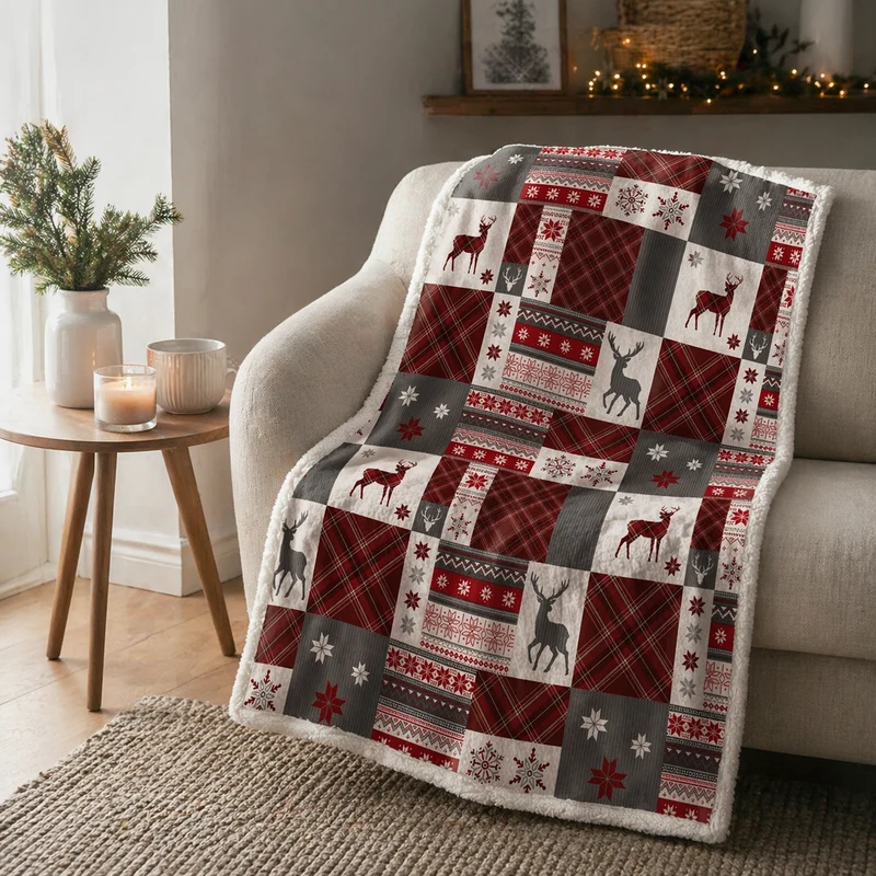 Plaid Morbidotto in MicroPile Fantasia Tartan - Canazei