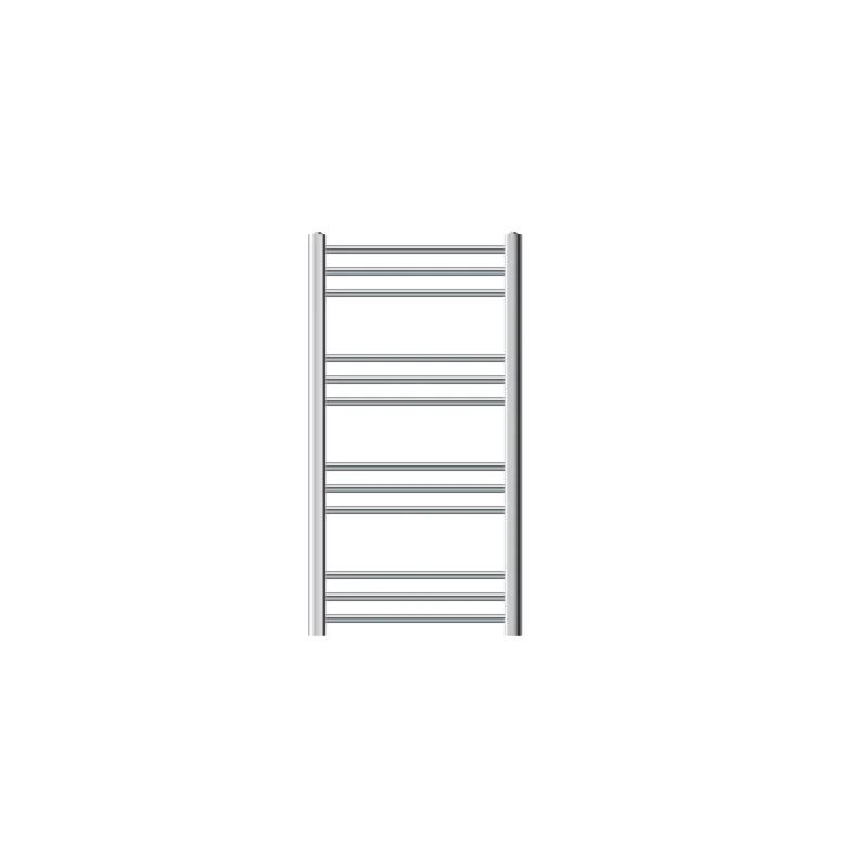 Elektrischer Badheizkörper mit Heizstab 300W 500x800 mm Chrom gebogen Seitenanschluss & Thermostat LuxeBath