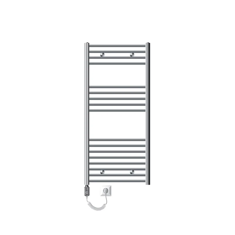 Badheizkörper Sahara mit Heizstab 900W 600x1200 mm Chrome gebogen mit Seitenanschluss