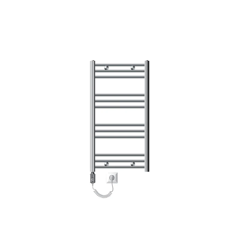 Elektrischer Badheizkörper mit Heizstab 600W 500x800 mm Chrome gerade mit Seitenanschluss LuxeBath