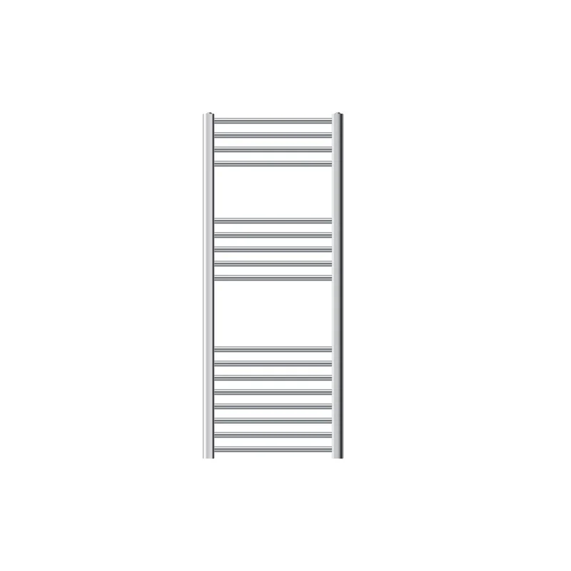 Elektrischer Badheizkörper mit Heizstab 900W 500x1200 mm Chrome gebogen Seitenanschluss & Thermostat LuxeBath