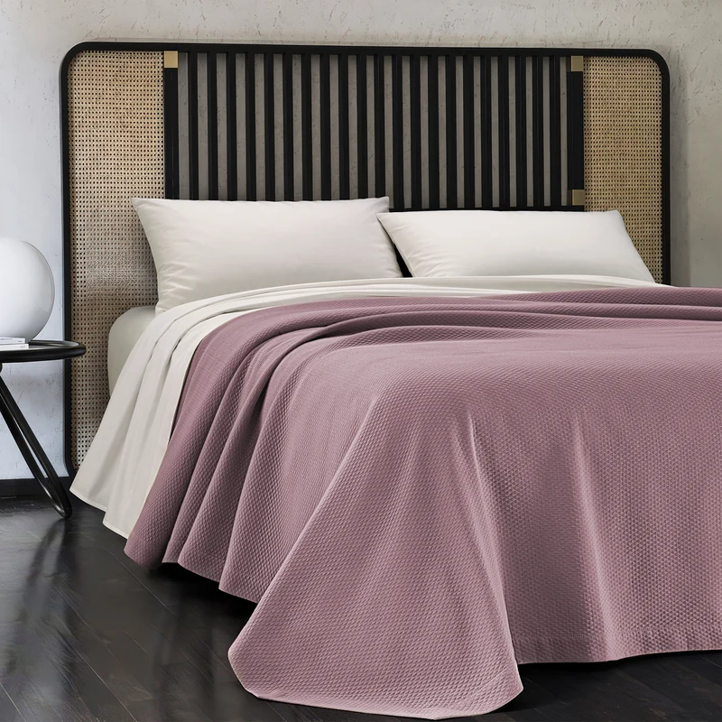 Copriletto di Piquet di Puro Cotone Tinta Unita - Classic