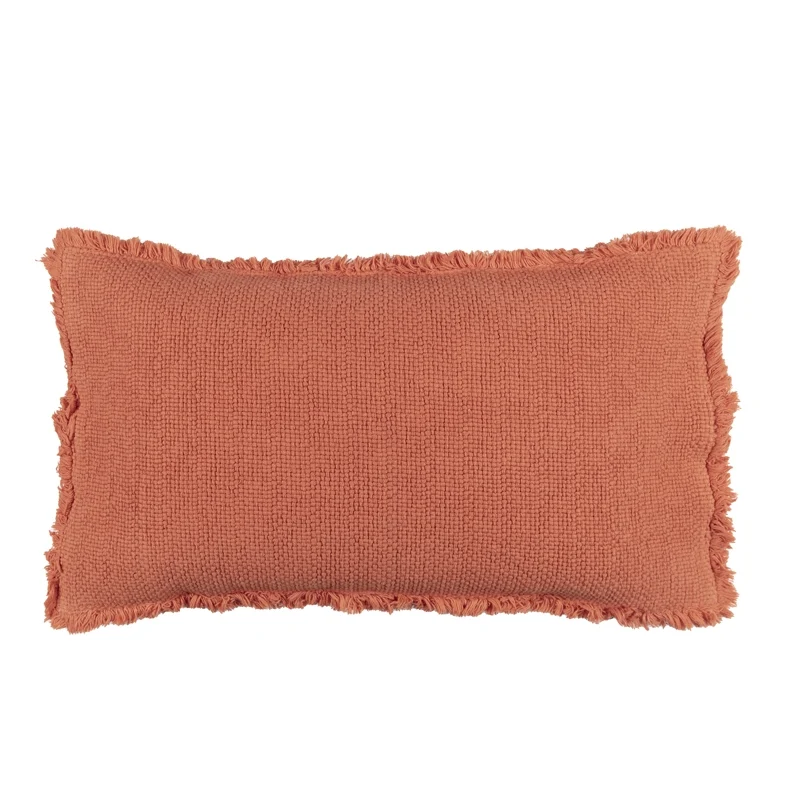 Cuscino in Cotone Stonewashed Jacquard Tinta Unita - Canestri