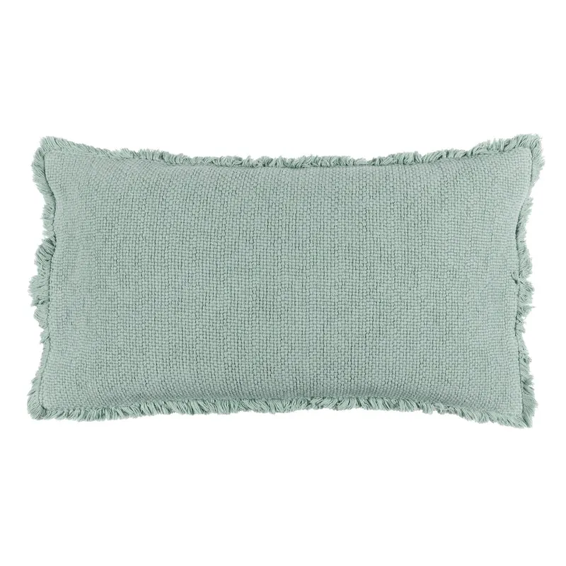 Cuscino in Cotone Stonewashed Jacquard Tinta Unita - Canestri