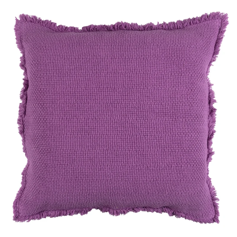 Cuscino in Cotone Stonewashed Jacquard Tinta Unita - Canestri