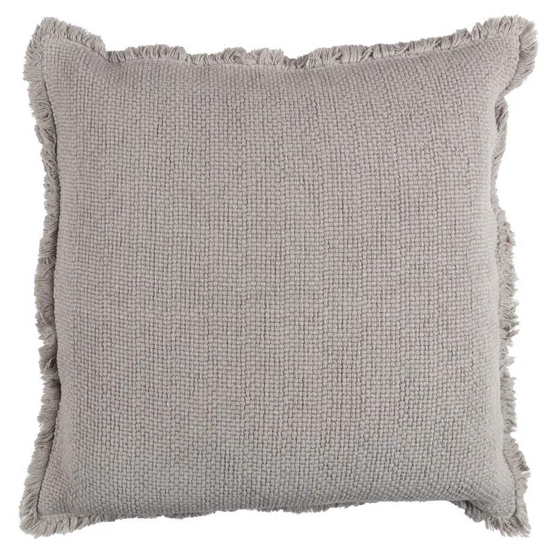 Cuscino in Cotone Stonewashed Jacquard Tinta Unita - Canestri