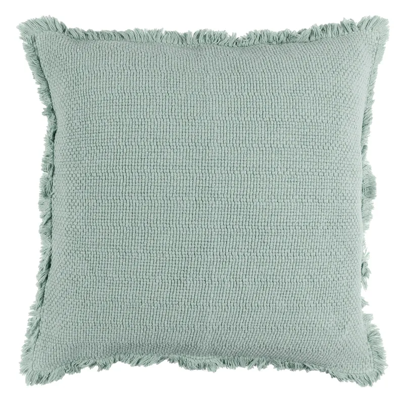 Cuscino in Cotone Stonewashed Jacquard Tinta Unita - Canestri