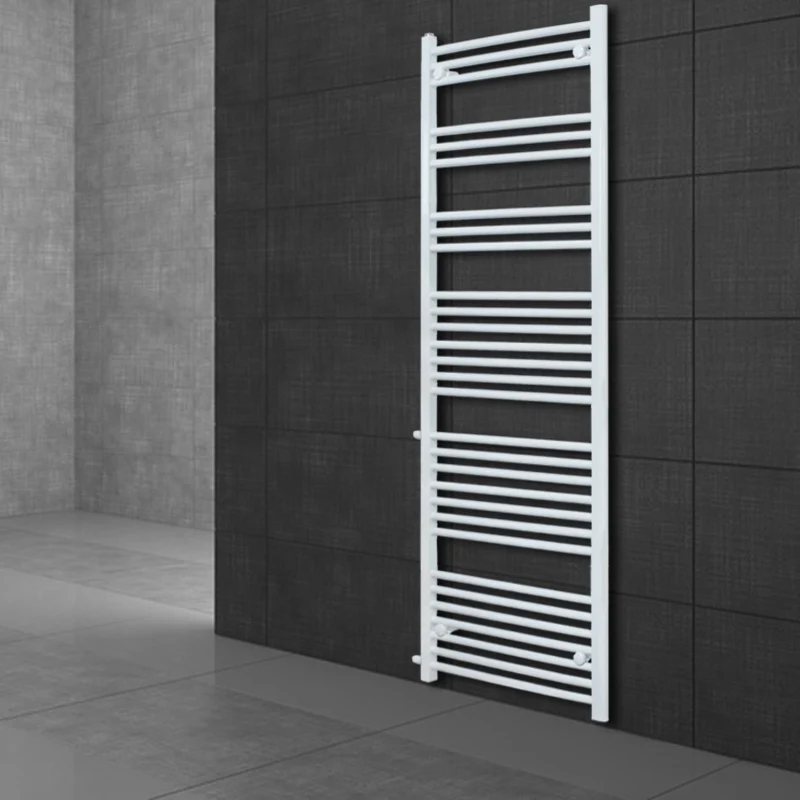 Badheizkörper 500x1800 mm Weiß gerade mit Seitenanschluss LuxeBath