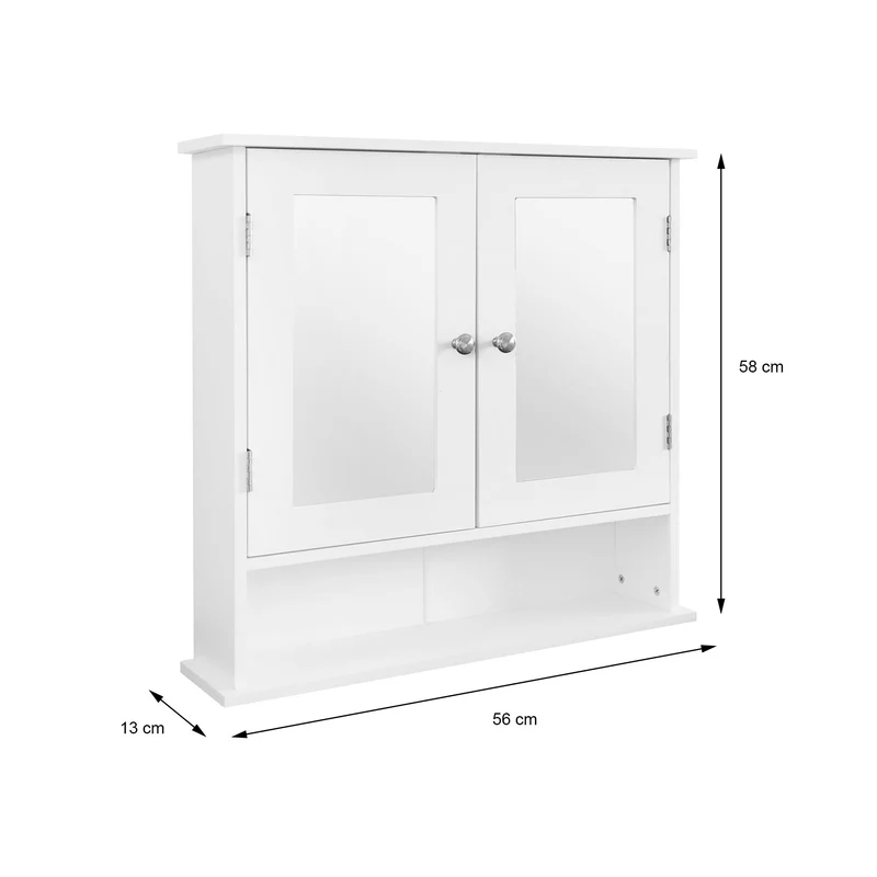 Spiegelschrank 56x58x13 cm Weiß ML-Design