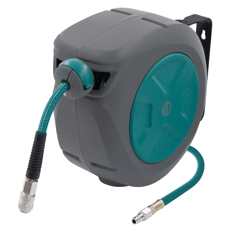 ECD Germany | Druckluft Schlauchtrommel Automatik 10/15/20/30 m 1/4" Anschluss für Wandmontage
