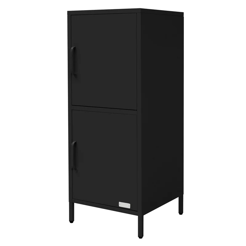 ML-Design | Vitrinenschrank mit 2 Türen 40x101,5x40 cm, aus Stahl, Vitrine Büroschrank