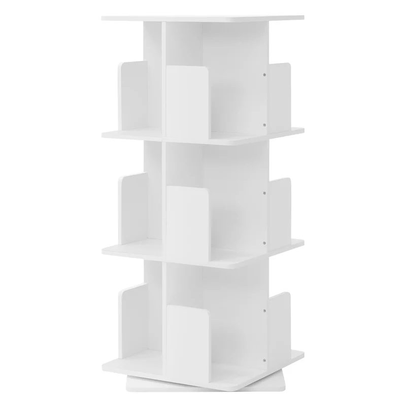 ML-Design | Bücherregal 360° drehbare mit Ebenen & Fächern, freistehend Standregal