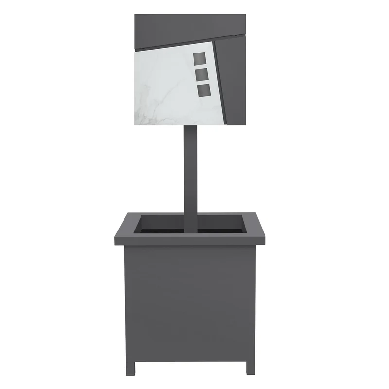 ML-DESIGN | Standbriefkasten freistehend mit Planzkasten in verschiedenen Designs 120 cm hoch Edelstahl Standfuß in Anthrazit
