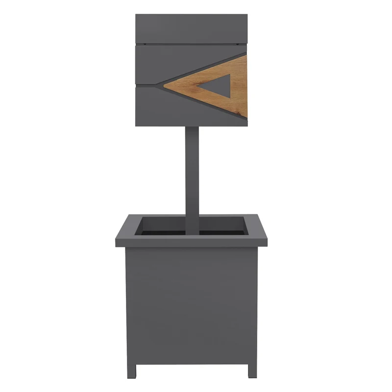 ML-DESIGN | Standbriefkasten freistehend mit Planzkasten in verschiedenen Designs 120 cm hoch Edelstahl Standfuß in Anthrazit