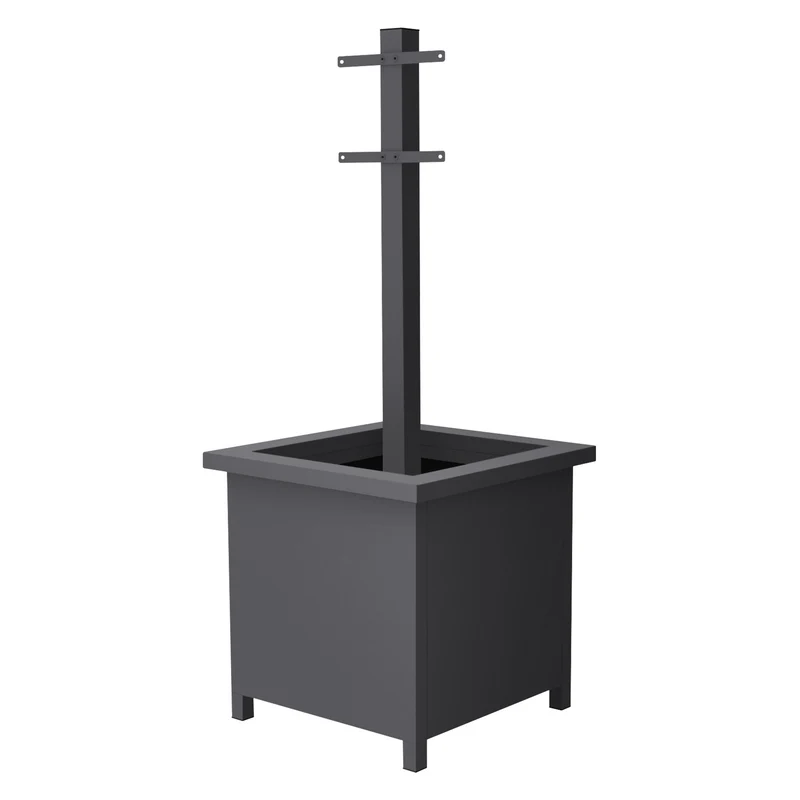 ML-DESIGN | Standbriefkasten freistehend mit Planzkasten in verschiedenen Designs 120 cm hoch Edelstahl Standfuß in Anthrazit