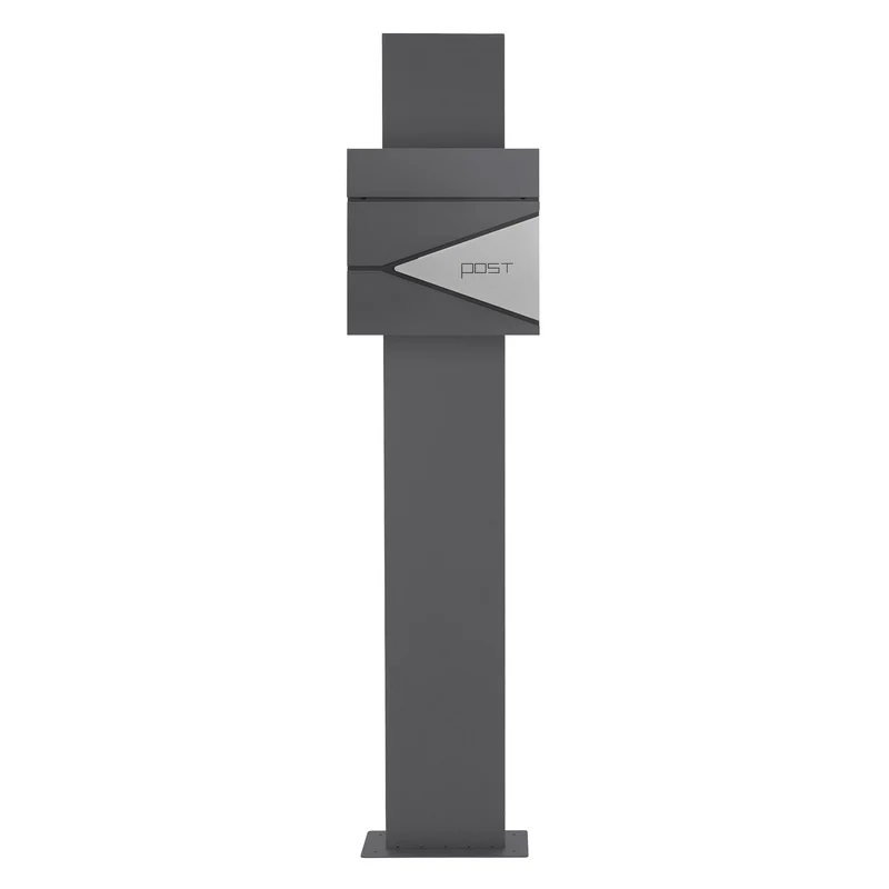 ML-DESIGN | Standbriefkasten freistehend in verschiedenen Designs 170 cm hoch Edelstahl Standfuß in Anthrazit