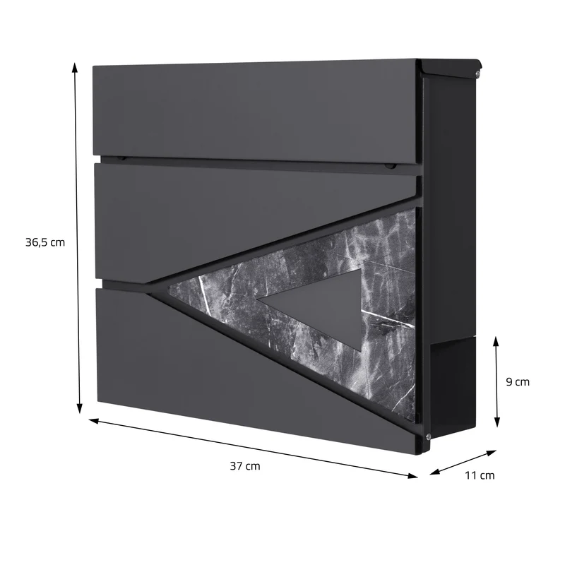 ML-DESIGN | Standbriefkasten freistehend in verschiedenen Designs 170 cm hoch Edelstahl Standfuß in Anthrazit