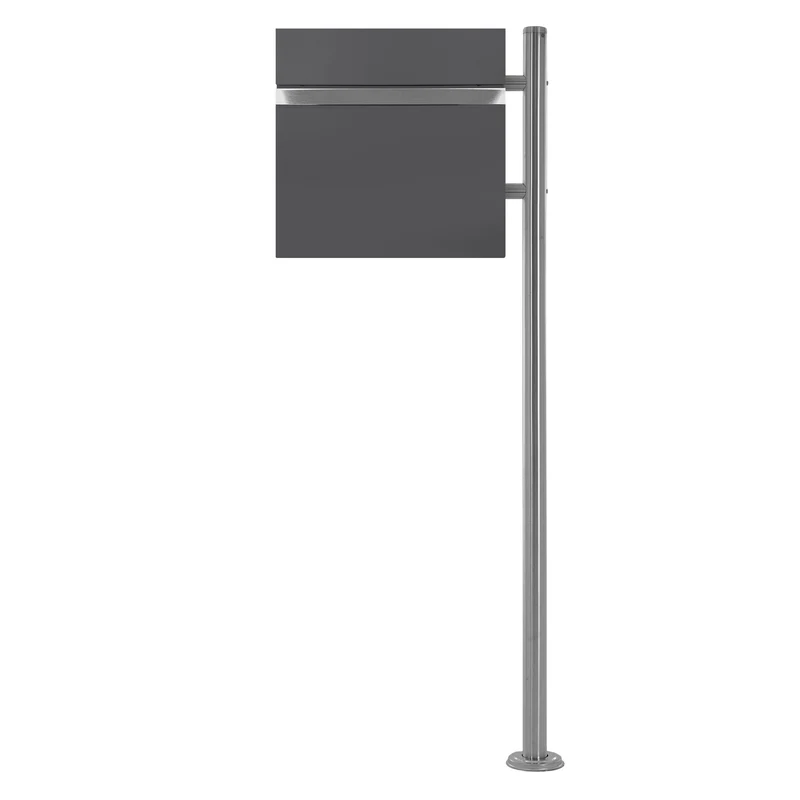 ML-DESIGN | Standbriefkasten freistehend in verschiedenen Designs 120 cm hoch Edelstahl Standfuß in Silber