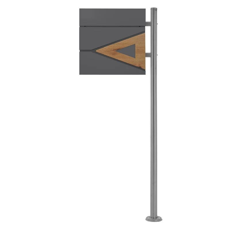 ML-DESIGN | Standbriefkasten freistehend in verschiedenen Designs 120 cm hoch Edelstahl Standfuß in Silber