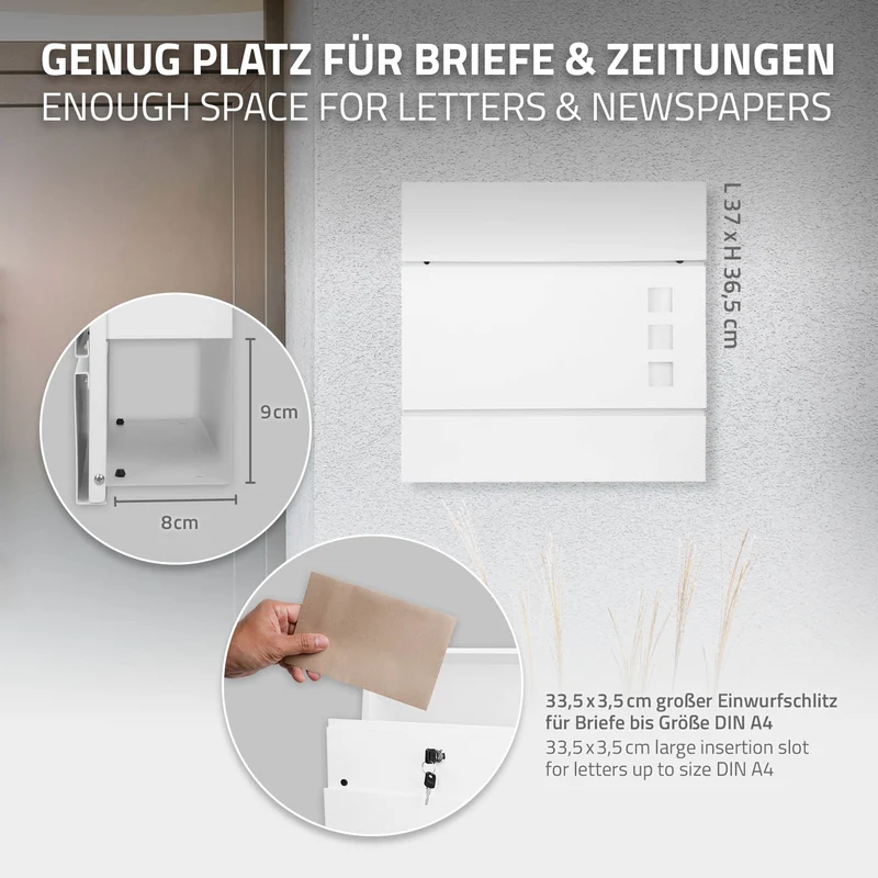 ML-DESIGN | Standbriefkasten freistehend in verschiedenen Designs 120 cm hoch Edelstahl Doppelter Standfuß in Anthrazit