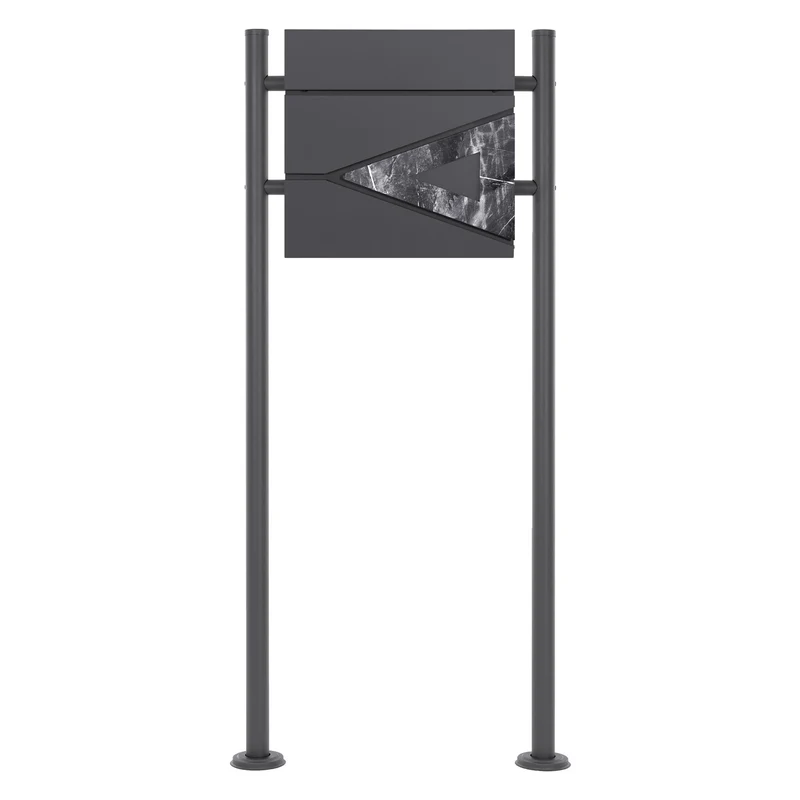 ML-DESIGN | Standbriefkasten freistehend in verschiedenen Designs 120 cm hoch Edelstahl Doppelter Standfuß in Anthrazit