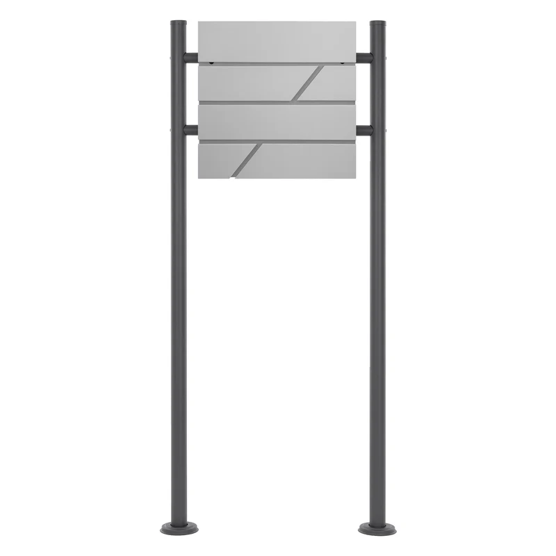 ML-DESIGN | Standbriefkasten freistehend in verschiedenen Designs 120 cm hoch Edelstahl Doppelter Standfuß in Anthrazit
