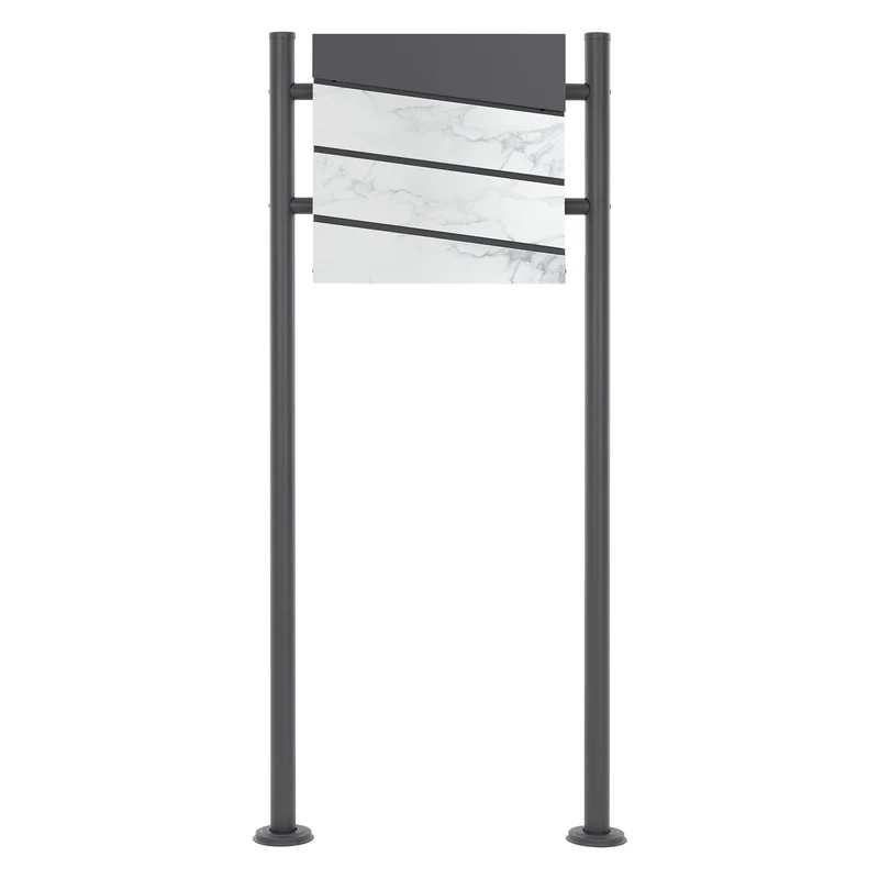ML-DESIGN | Standbriefkasten freistehend in verschiedenen Designs 120 cm hoch Edelstahl Doppelter Standfuß in Anthrazit