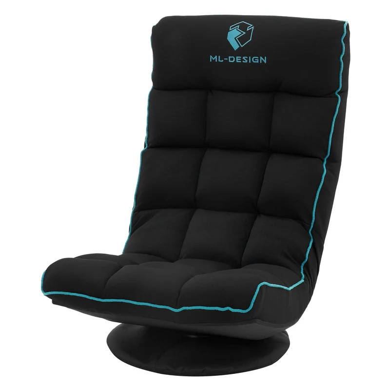 ML-Design | Gaming Bodenstuhl mit Kopfstütze 360° drehbar, 56 x 85 x 92 cm, Gaming Sessel