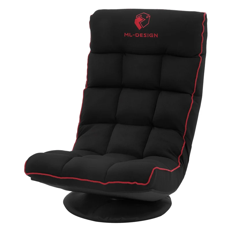 ML-Design | Gaming Bodenstuhl mit Kopfstütze 360° drehbar, 56 x 85 x 92 cm, Gaming Sessel