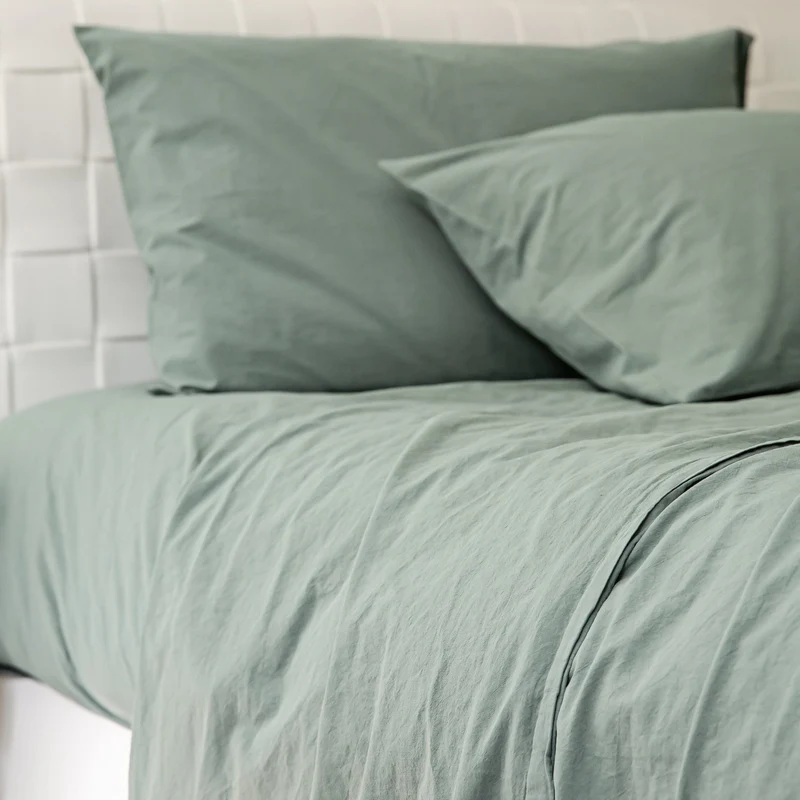 Completo Lenzuola di Cotone StoneWashed No Stiro - Daniel