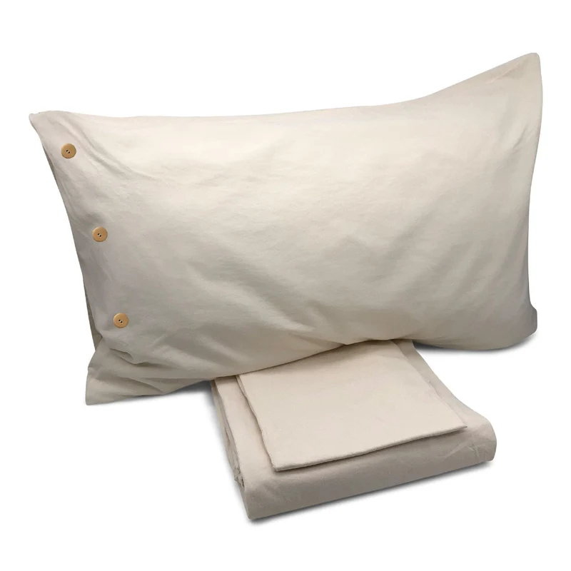 Completo Lenzuola di Cotone StoneWashed No Stiro - Daniel