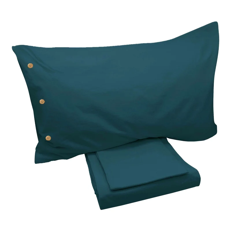 Completo Lenzuola di Cotone StoneWashed No Stiro - Daniel