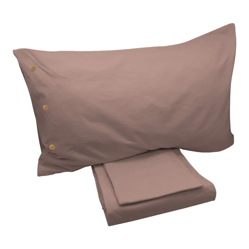 Completo Lenzuola di Cotone StoneWashed No Stiro - Daniel