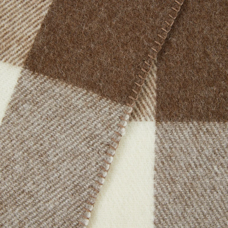 Coperta in Pura Lana Vergine Fantasia Check - Costanza