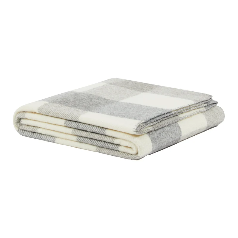 Coperta in Pura Lana Vergine Fantasia Check - Costanza