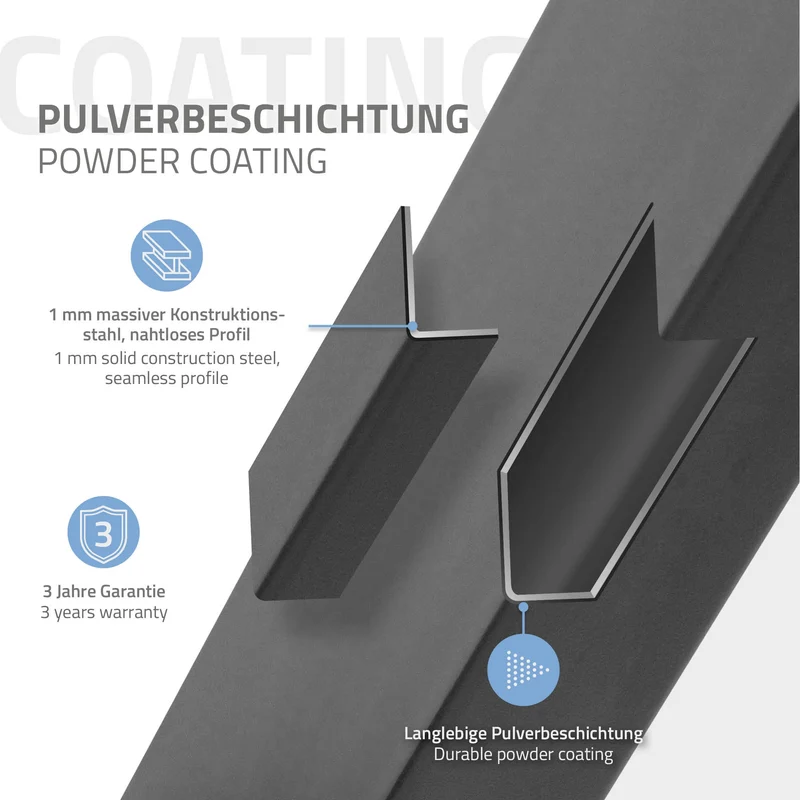 B-Ware Tischbeine 2er Set 90x72 cm Industrial aus Stahl ML-Design