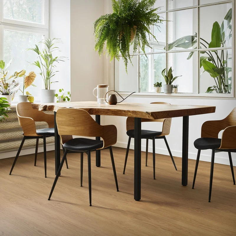 4er Set Tischbeine I-Design 72 cm Schwarz Tischgestell aus pulverbeschichteter Stahl, Profil 4x4 cm, höhenverstellbare Möbelfüße ML-Design
