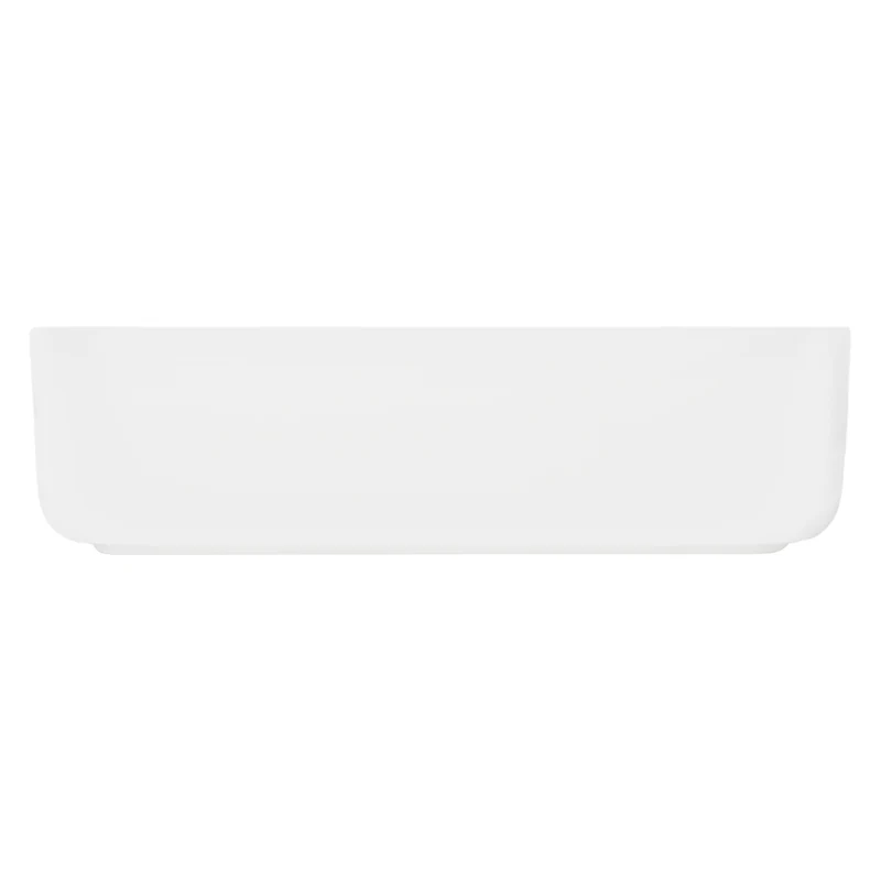 Waschbecken Eckig ohne Überlauf 50,5x39,5x13,5 mm Weiß aus Keramik LuxeBath