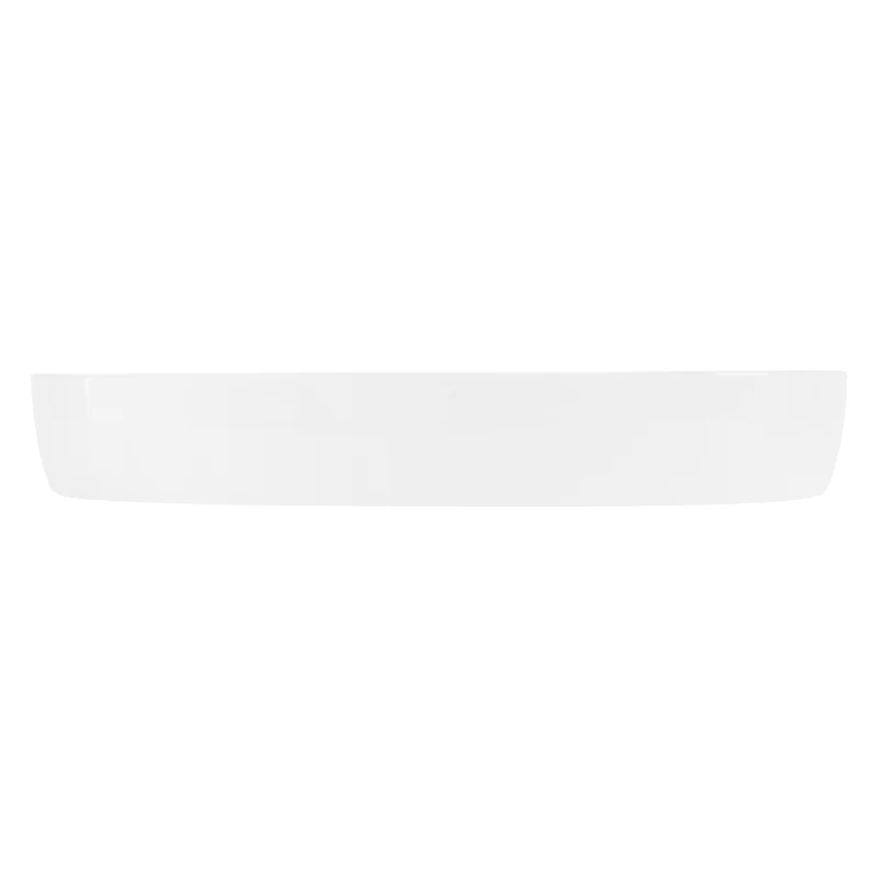 Waschbecken Oval ohne Überlauf 80x40x12 cm Weiß aus Keramik LuxeBath