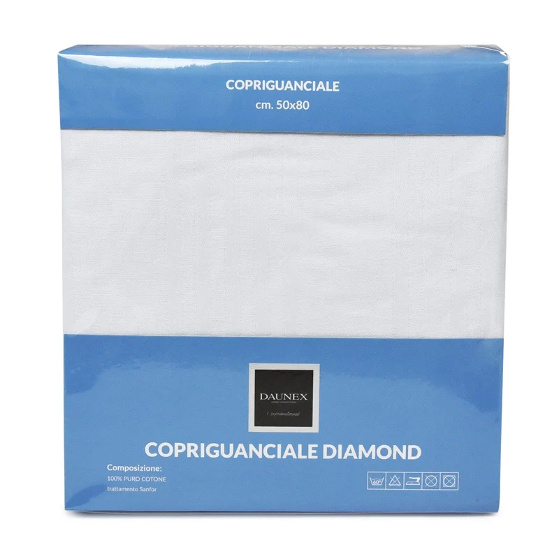 Coppia Copriguanciali Fasciati in Puro Cotone - Diamond