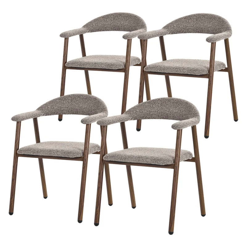 ML-Design | Esszimmerstühle Set mit Armlehne, Rückenlehne & Webstruktur, Wohnzimmerstühle Küchenstühle Polsterstühle
